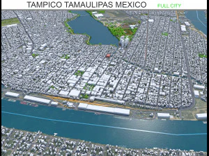 Tampico ciudad Tamaulipas M&eacute;xico 20km Modelo 3D