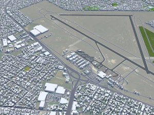 टैम्पिको शहर तमाउलिपास मेक्सिको 20 किमी 3D मॉडल