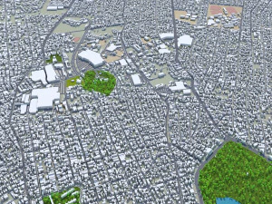 टैम्पिको शहर तमाउलिपास मेक्सिको 20 किमी 3D मॉडल