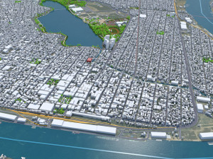 Tampico city Tamaulipas Mexico 20km Model 3D