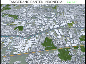 Tangerang city Banten Indonesia 25km 3D Model