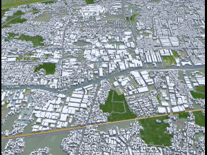 Tangerang city Banten Indonesia 25km 3D Model