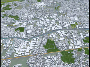Tangerang city Banten Indonesia 25km 3D Model