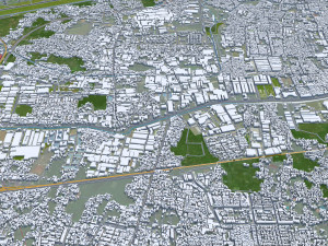 Tangerang city Banten Indonesia 25km 3D Model