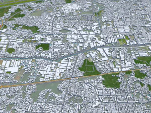 Tangerang city Banten Indonesia 25km 3D Model