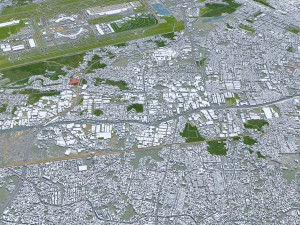 Tangerang city Banten Indonesia 25km 3D Model