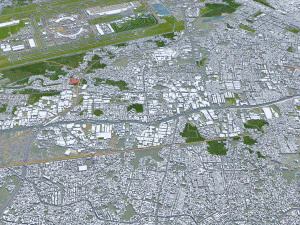 Tangerang city Banten Indonesia 25km 3D Model