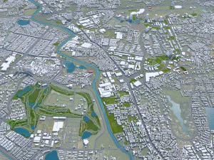 Tangerang city Banten Indonesia 25km 3D Model