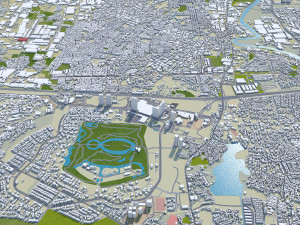Tangerang city Banten Indonesia 25km 3D Model