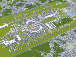 Tangerang city Banten Indonesia 25km 3D Model