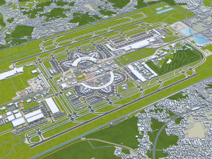 Tangerang city Banten Indonesia 25km 3D Model