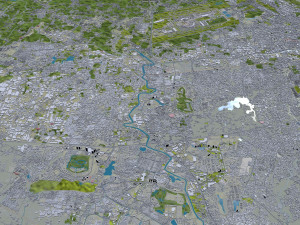 Tangerang city Banten Indonesia 25km 3D Model