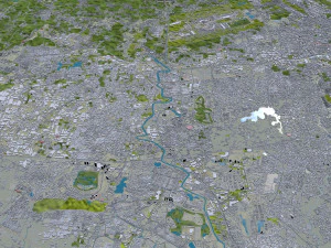 Tangerang city Banten Indonesia 25km 3D Model