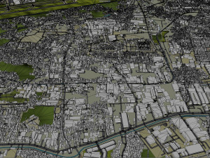 Tangerang city Banten Indonesia 25km 3D Model