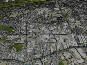 Tangerang city Banten Indonesia 25km 3D Model