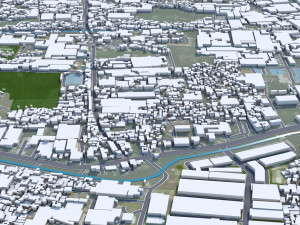 Tangerang city Banten Indonesia 25km 3D Model
