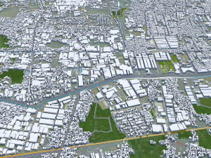 Tangerang city Banten Indonesia 25km 3D Model