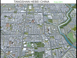 Kota Tangshan Hebei Cina 60km Model 3D