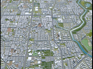 Tangshan city Hebei China 60km Modèle 3D