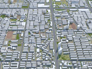 Tangshan city Hebei China 60km 3D Model