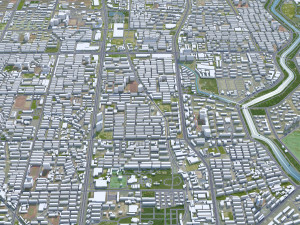 Tangshan city Hebei China 60km Modèle 3D