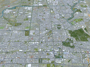 Tangshan city Hebei China 60km 3D Model