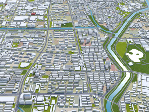 Tangshan city Hebei China 60km Modèle 3D