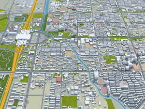 Tangshan city Hebei China 60km Modèle 3D