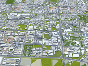 Tangshan city Hebei China 60km 3D Model