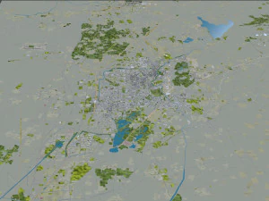 Tangshan city Hebei China 60km 3D Model