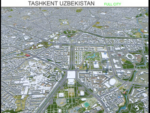 Tashkent city Uzbekistan 40km 3D Model