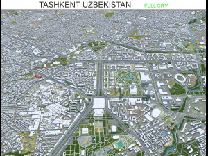 우즈베키스탄 타슈켄트시 40km 3D 모델