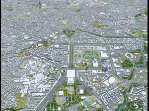 Tashkent city Uzbekistan 40km 3D Model