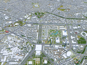 Tashkent city Uzbekistan 40km 3D Model