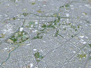 Tashkent city Uzbekistan 40km 3D Model