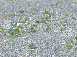 Tashkent city Uzbekistan 40km 3D Model