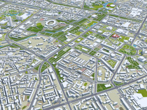 Tashkent city Uzbekistan 40km 3D Model