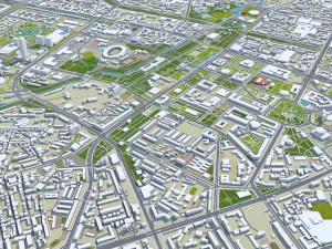 Tashkent city Uzbekistan 40km 3D Model