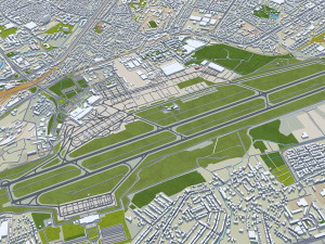 Tashkent city Uzbekistan 40km 3D Model