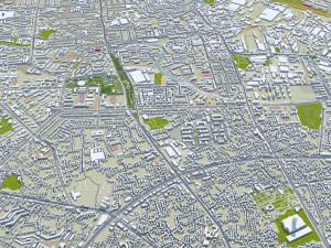 Tashkent city Uzbekistan 40km 3D Model