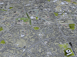 Tashkent city Uzbekistan 40km 3D Model