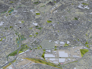 Tashkent city Uzbekistan 40km 3D Model
