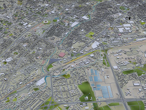 Tashkent city Uzbekistan 40km 3D Model