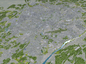 Tashkent city Uzbekistan 40km 3D Model