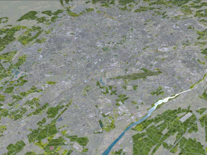 Tashkent city Uzbekistan 40km 3D Model