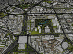 Tashkent city Uzbekistan 40km 3D Model