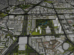 Tashkent city Uzbekistan 40km 3D Model