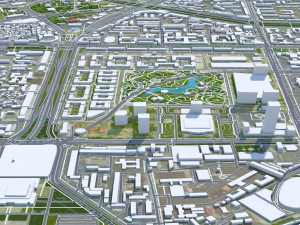 Tashkent city Uzbekistan 40km 3D Model