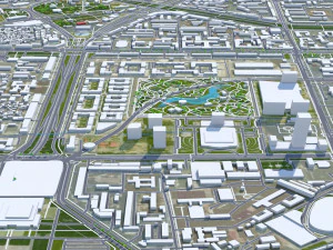 Tashkent city Uzbekistan 40km 3D Model