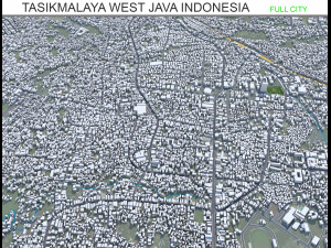 Tasikmalaya city West Java Indonesia 25km 3D Model